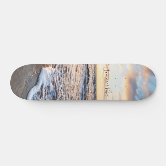 Zen Beach Sunset Ocean Waves Persoonlijk Skateboard (Horizontaal)