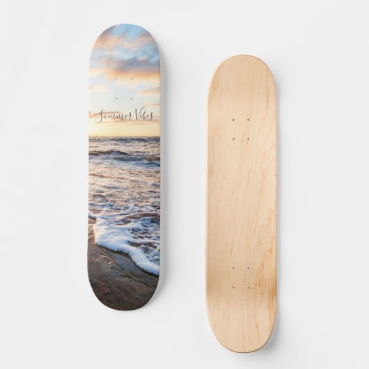 Zen Beach Sunset Ocean Waves Persoonlijk Skateboard (Voorkant)