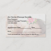 Zen Beauty Massage Services Afspraakkaarten Afsprakenkaartje (Voorkant)
