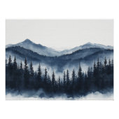 Zen Bergbos Minimalistische Wandkunst Perfect Poster (Voorkant)