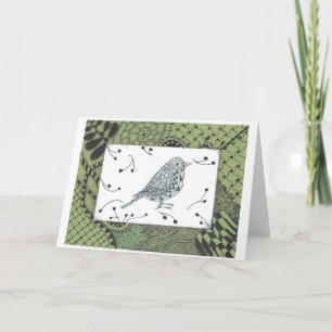 Zen Bird All Occasion Groet / Opmerking Kaart