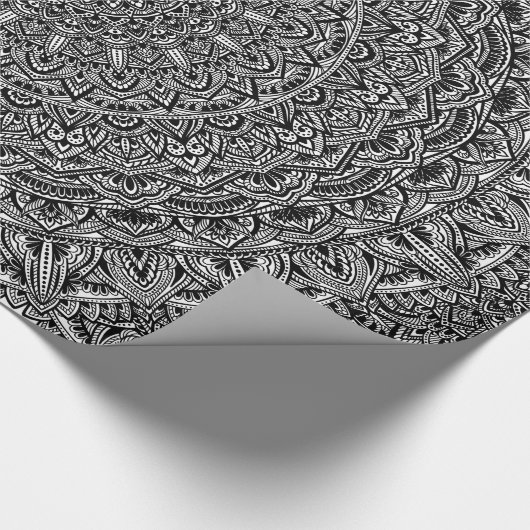 Zen Black en White Mandala Cadeaupapier (Hoek)
