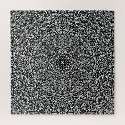 Zen Black en White Mandala Legpuzzel (Verticaal)