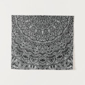 Zen Black en White Mandala Wandkleed (Voorkant (horizontaal))