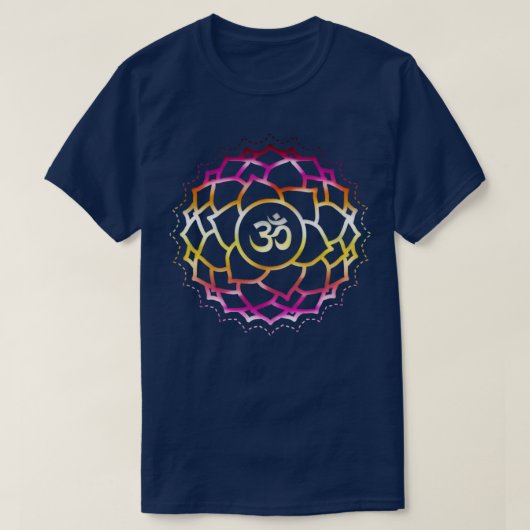 Zen Bloem ChakraOm Boeddhisme Balans T-shirt (Design voorkant)