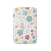 Zen bloemen pastel kleuren patroon badmat (Voorkant Verticaal)
