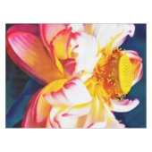 Zen Blooming Pink Lotus Flower Waterverf Tafelkleed (Voorkant (Horizontaal))