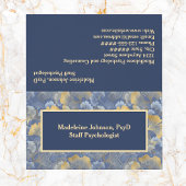Zen Blue Gold Ginkgo psychiater of counselor Visitekaartje