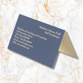 Zen Blue Gold Ginkgo psychiater of counselor Visitekaartje