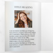 *~* Zen Boeddha Foto Logo QR Trifold Brochure Drieluik Kaart (Binnenzijde eerst)