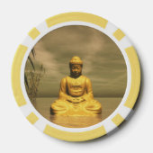 Zen boeddha mediteren pokerchips (Achterkant)