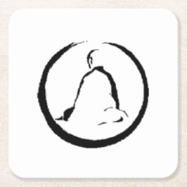 Zen Boeddha Mediterend Papier Onderzetter