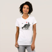 Zen Boeddhisme Monastry in de zon T-shirt (Voorkant volledig)