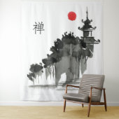 Zen Boeddhisme Monastry in de zon Wandkleed (In situ)