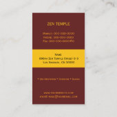 Zen Boeddhisme Visitekaartje (Achterkant)