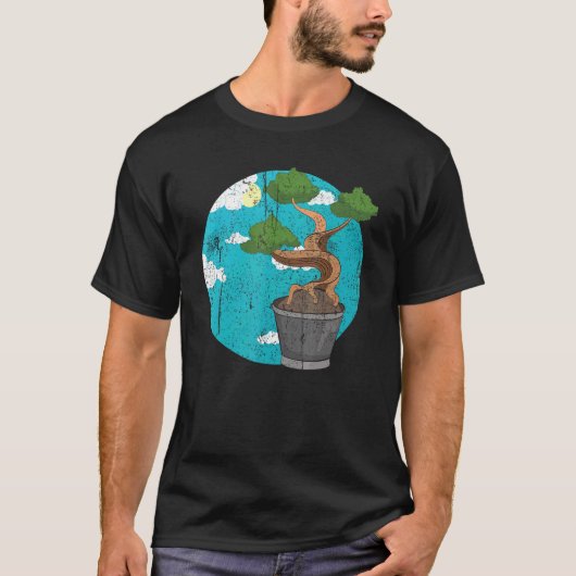 Zen Boeddhist Bonsai Esthetisch Japan Wolken Bonsa T-shirt (Voorkant)