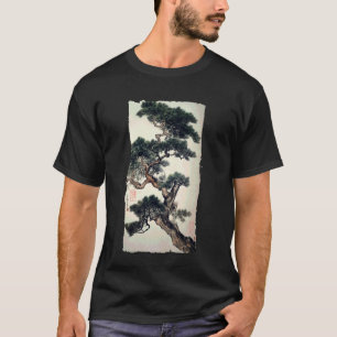 Zen Bonsai Boom Japanse Inkt Schildering Vintage K T-shirt