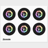 Zen Bonsai Tree Yoga Graphic Gift Ronde Sticker (Vel)