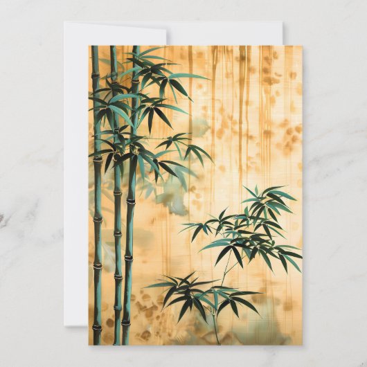 Zen Botanische Natuur Bamboebos Feestdagenkaart (Voorkant)