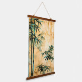 Zen Botanische Natuur Bamboebos Hangend Wandkleed (Gebogen)