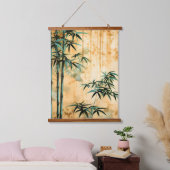 Zen Botanische Natuur Bamboebos Hangend Wandkleed (Slaapkamer)