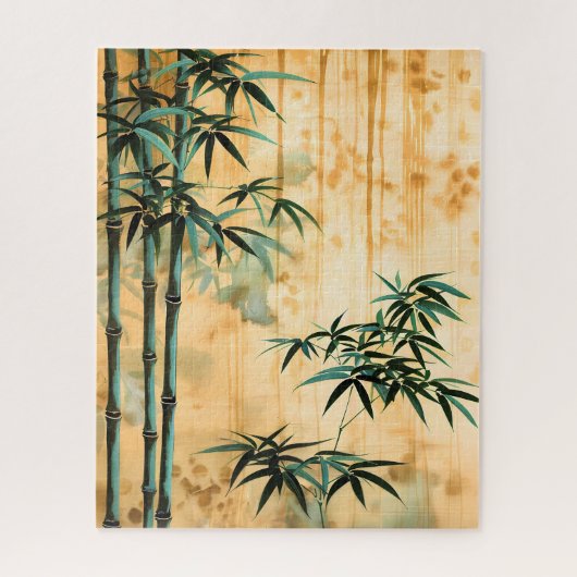 Zen Botanische Natuur Bamboebos Legpuzzel (Verticaal)