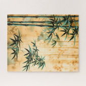 Zen Botanische Natuur Bamboebos Legpuzzel (Horizontaal)