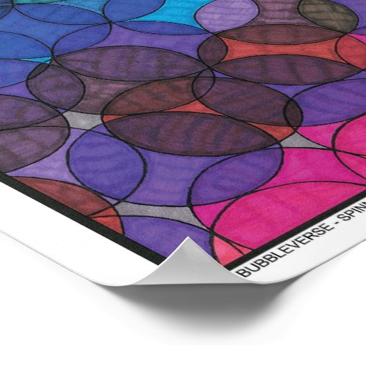 Zen Bubbleverse - Spinnen Rainbows Print (Hoek)