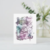 ** Zen Buddha Abstracte Meditatie Bloemenpastel Briefkaart (Staand voorkant)
