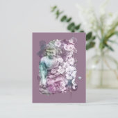 ** Zen Buddha Abstracte Mediteren Bloemen Bloemen  Briefkaart (Staand voorkant)