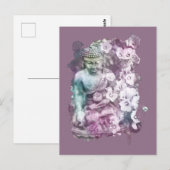 ** Zen Buddha Abstracte Mediteren Bloemen Bloemen  Briefkaart (Voorkant / Achterkant)