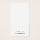 Zen Buddha Black Earring Display Card Visitekaartje (Achterkant)