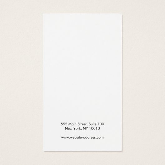 Zen Buddha Black Earring Display Card Visitekaartje (Achterkant)