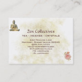 *~* Zen Buddha Candle Tea Lotus Gold Visitekaartje (Achterkant)