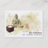 *~* Zen Buddha Candle Tea Lotus Gold Visitekaartje (Voorkant)