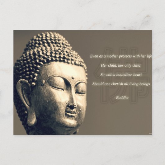 Zen Buddha Cherish Moeder Quote Inspirerend Briefkaart (Voorkant)