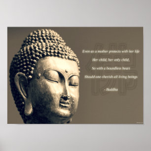 Zen Buddha Cherish Moeder Quote Inspirerend Poster
