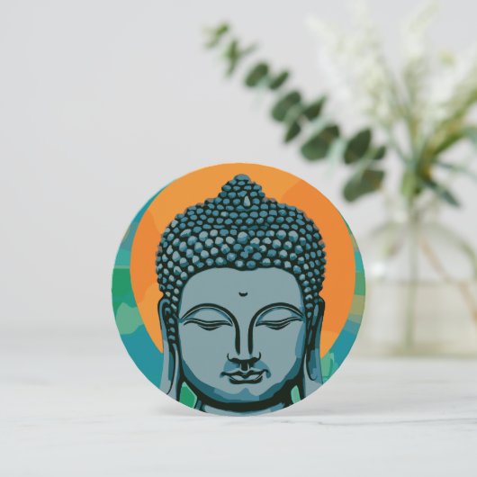 Zen Buddha Head Kaart (Staand voorkant)