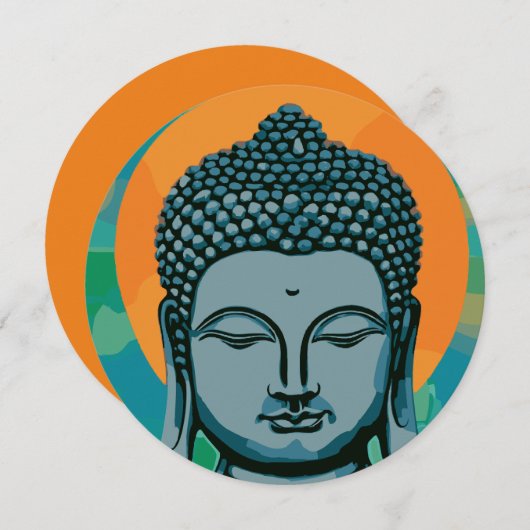 Zen Buddha Head Kaart (Voorkant / Achterkant)