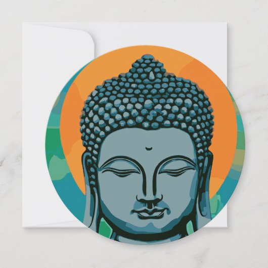 Zen Buddha Head Kaart (Voorkant)