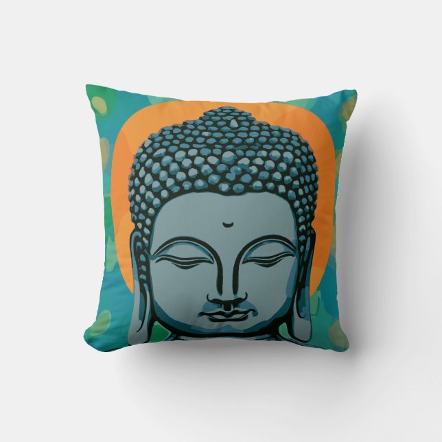 Zen Buddha Head Kussen (Voorkant)