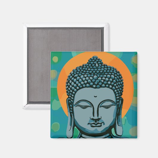 Zen Buddha Head Magneet (Voorkant / Achterkant)