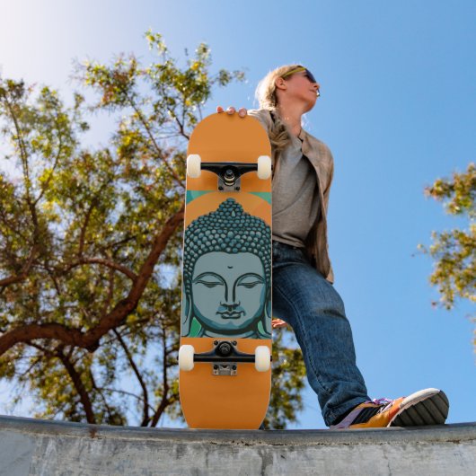 Zen Buddha Head Persoonlijk Skateboard (Buiten 1)