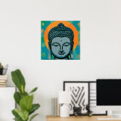 Zen Buddha Head Poster (Thuiskantoor)