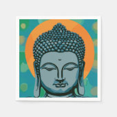 Zen Buddha Head Servet (Voorkant)