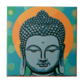 Zen Buddha Head Tegeltje (Voorkant)