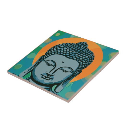 Zen Buddha Head Tegeltje (Zijkant)