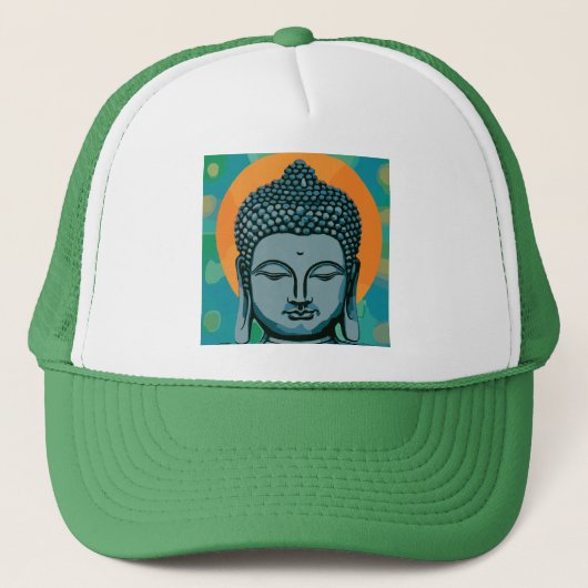 Zen Buddha Head Trucker Pet (Voorkant)