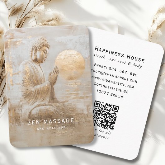 Zen Buddha Healing Spa QR-code Visitekaartje