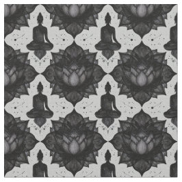 Zen Buddha Lotus Fabric Stof